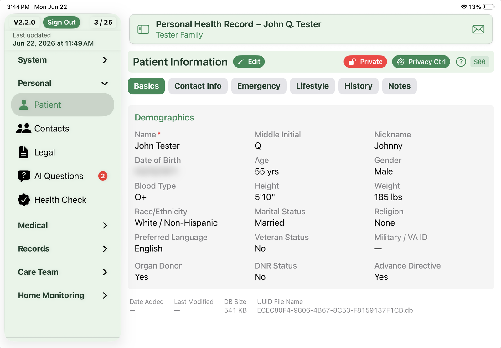 Patient Information – Basics