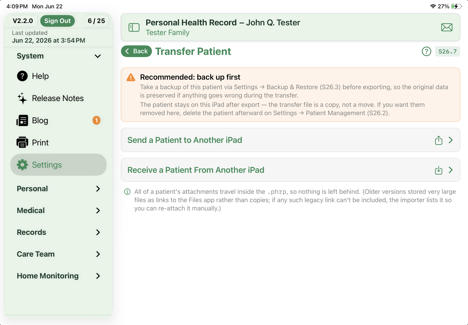 Transfer Patient